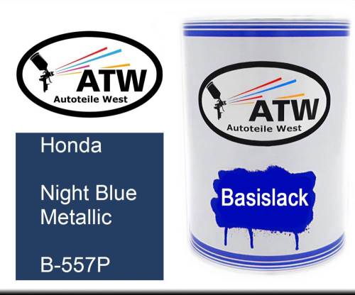 Honda, Night Blue Metallic, B-557P: 500ml Lackdose, von ATW Autoteile West.